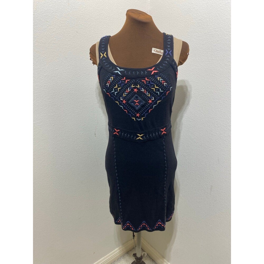 Free People Song of the South Bodycon Mini Dress Large Boho Cutout Embroidered